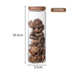 Bamboo Lid Glass Airtight Canister Storage Bottles Jars Grains