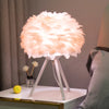 Feather Bedroom Table Lamp Modern Bedside Lamp