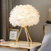 Feather Bedroom Table Lamp Modern Bedside Lamp