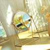 Retro Light luxury  European metal gold  makeup mirror