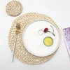 1Pcs Round Rattan Placemats Japanese Style Pot Holder Nature