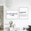 Namastay In Bed Prints Yoga Room Bedroom Decor