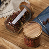 Bamboo Lid Glass Airtight Canister Storage Bottles Jars Grains