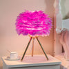 Feather Bedroom Table Lamp Modern Bedside Lamp