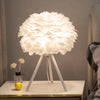 Feather Bedroom Table Lamp Modern Bedside Lamp