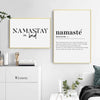 Namastay In Bed Prints Yoga Room Bedroom Decor