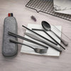 8Pcs/set Tableware Reusable Travel Cutlery Set Camp