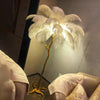 Decoration Ostrich Feather Floor Lamp  Resin Copper Living Room