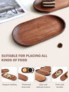 Leeseph Wooden Serving Trays Oval Wood Tray Platters