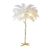 Decoration Ostrich Feather Floor Lamp  Resin Copper Living Room