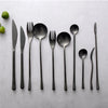 Retro Black Cutlery Set 304 Stainless Steel Western