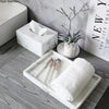 Light luxury Marble Stripe Resin Wash Set Soap Dispenser