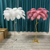 Decoration Ostrich Feather Floor Lamp  Resin Copper Living Room