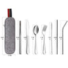 8Pcs/set Tableware Reusable Travel Cutlery Set Camp