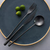 Retro Black Cutlery Set 304 Stainless Steel Western