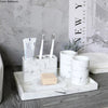 Light luxury Marble Stripe Resin Wash Set Soap Dispenser