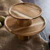 High Stand Wooden Cake Plate Creative Food Serving Trays