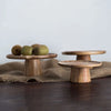 High Stand Wooden Cake Plate Creative Food Serving Trays