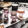 Nordic Mini Glass Candlestick European Taper Candles