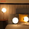 Modern Glass Ball table lamps Gold Nordic Simple Bedroom