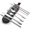 8Pcs/set Tableware Reusable Travel Cutlery Set Camp