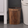 Retro Wood Grain Trash Can Home Living Room Kitchen